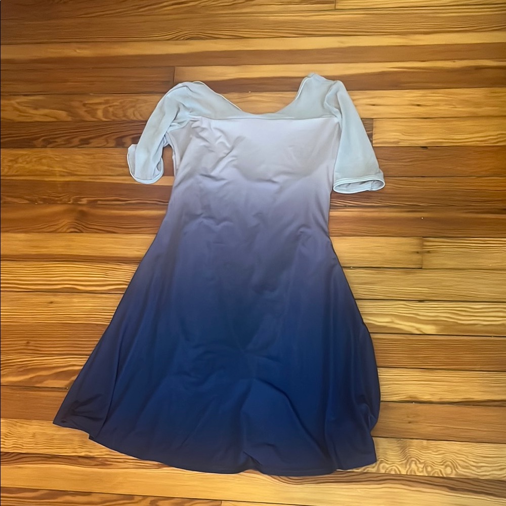 Elegant Ombre Blue Dress